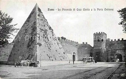 AK / Ansichtskarte Rom Roma La Piramide di Cajo Cestio e Porta Osliense Kat. 