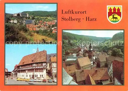 AK / Ansichtskarte Stolberg Harz FDGB Erholungsheim Comenius Rathaus Saigerturm Kat. Stolberg Harz