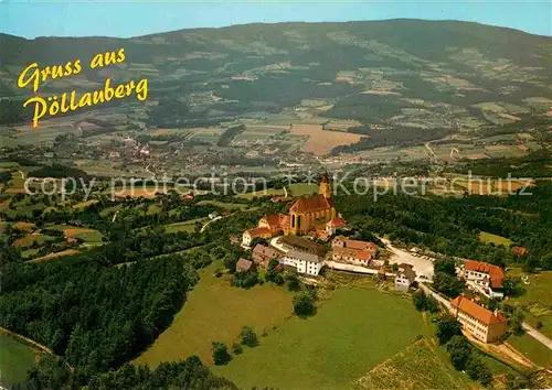 AK / Ansichtskarte Poellauberg Wallfahrtsort Kirche Fliegeraufnahme Kat. Poellauberg Steiermark
