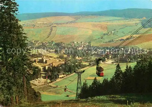 AK / Ansichtskarte Oberwiesenthal Erzgebirge Panorama Sommer und Winterkurort Bergbahn Kat. Oberwiesenthal