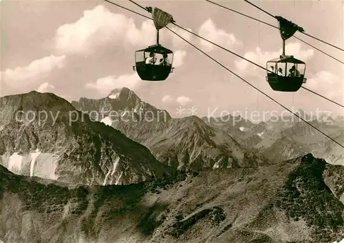 AK / Ansichtskarte Seilbahn Riezlern Kanzelwand Kleinwalsertal Widderstein Hochkuenzelspitze  Kat. Bahnen