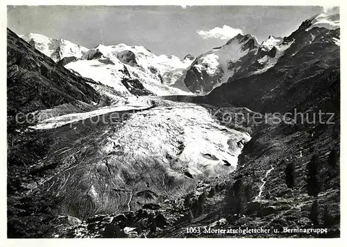 AK / Ansichtskarte Gletscher Morteratschgletscher Berninagruppe  Kat. Berge
