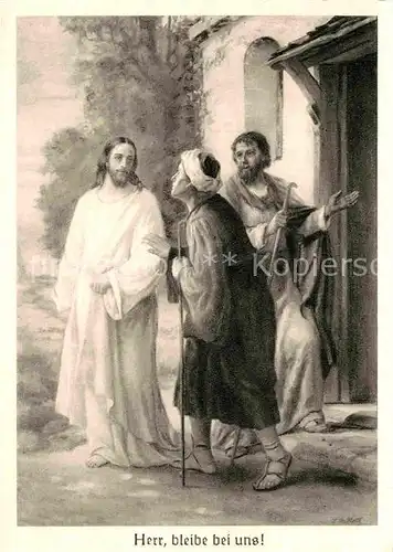 AK / Ansichtskarte Jesus Herr bleibe bei uns Kuenstlerkarte  Kat. Christentum
