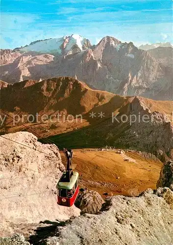 AK / Ansichtskarte Seilbahn Funivia Passo Pordoi Dolomiti Marmolada  Kat. Bahnen