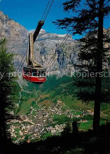 AK / Ansichtskarte Seilbahn Leukerbad Torrent Rinderhuette Gemmipass  Kat. Bahnen