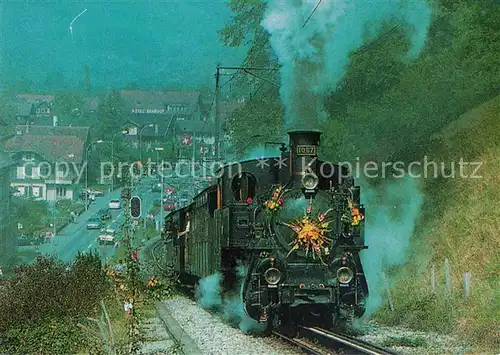 AK / Ansichtskarte Lokomotive Dampflok HG 3 3 Giswil  Kat. Eisenbahn