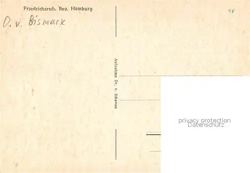 AK / Ansichtskarte Bismarck Friedrichsruh Kat. Persoenlichkeiten