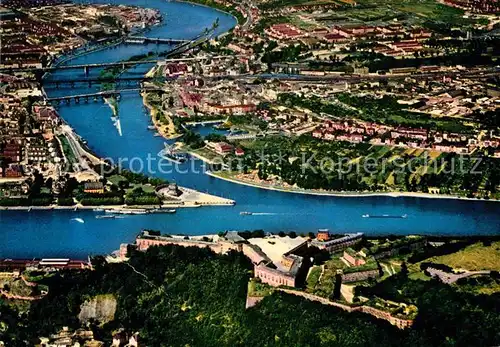 AK / Ansichtskarte Koblenz Rhein Deutsches Eck Festung Ehrenbreitstein Kat. Koblenz