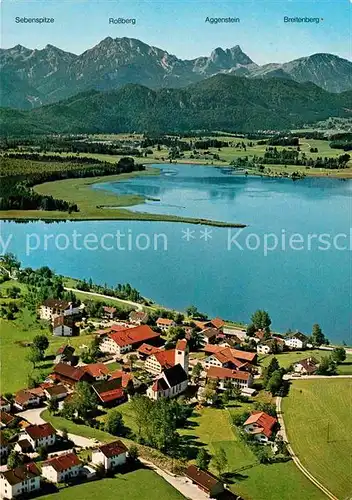 AK / Ansichtskarte Hopfen See Rossberg Aggenstein Breitenberg Fliegeraufnahme Kat. Fuessen