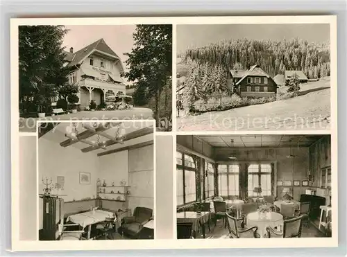 AK / Ansichtskarte Schoenwald Schwarzwald Hotel Sommerberg Gastraum Zimmer Kat. Schoenwald im Schwarzwald