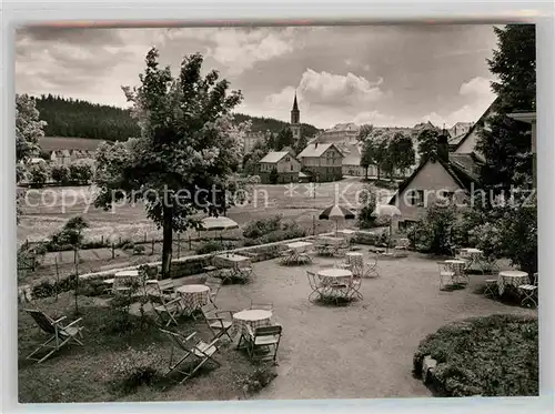 AK / Ansichtskarte Schoenwald Schwarzwald Hotel Sommerberg Gartenterrasse Kat. Schoenwald im Schwarzwald