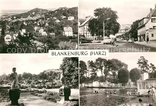 AK / Ansichtskarte Blankenburg Harz Blick vom Eichenberg Mauerstrasse Barockgarten Lustschloss Kat. Blankenburg