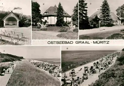 AK / Ansichtskarte Graal Mueritz Ostseebad Musikpavillon Sanatorium Richard Assmann Strand Kat. Seeheilbad Graal Mueritz