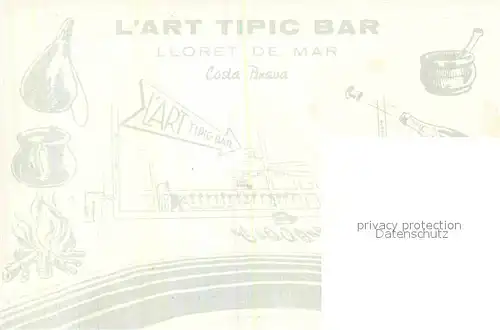 AK / Ansichtskarte Lloret de Mar Art Tipic Bar Kat. Costa Brava Spanien