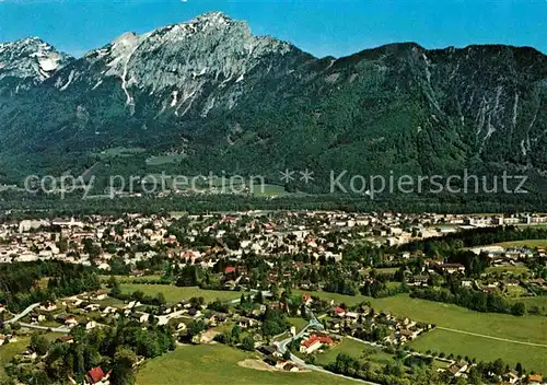 AK / Ansichtskarte Bad Reichenhall und Bayerisch Gmain mit Zwiesel und Hochstaufen Chiemgauer Alpen Fliegeraufnahme Kat. Bad Reichenhall