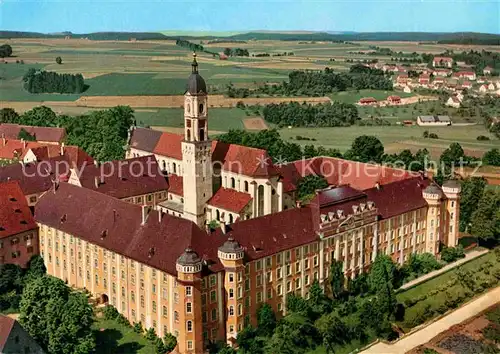 AK / Ansichtskarte Ochsenhausen Ehemaliges Benediktinerkloster jetzt Aufbaugymnasium fuer Lehrerinnen Fliegeraufnahme Kat. Ochsenhausen