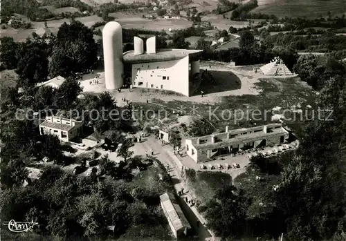 AK / Ansichtskarte Ronchamp Haute Saone Kapelle Notre Dame Fliegeraufnahme Kat. Ronchamp