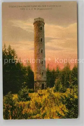 AK / Ansichtskarte Triberg Schwarzwald Stoecklewaldkopfturm bei der Fuchshoehe Kat. Triberg im Schwarzwald