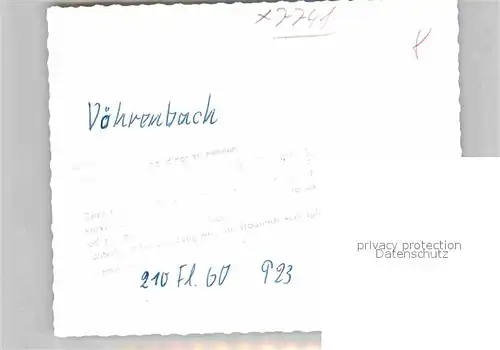 AK / Ansichtskarte Voehrenbach Fliegeraufnahme Kat. Voehrenbach
