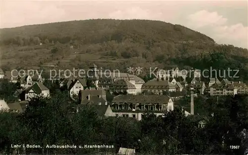 AK / Ansichtskarte Lahr Schwarzwald Aufauschule Krankenhaus Kat. Lahr