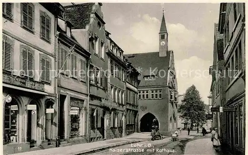 AK / Ansichtskarte Lahr Schwarzwald Kaiserstrasse mit Rathaus Kat. Lahr