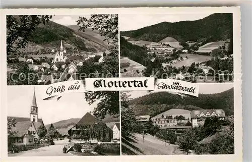 AK / Ansichtskarte Glottertal Teilansichten Kirche Kat. Glottertal Schwarzwald