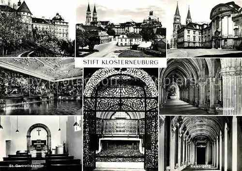 AK / Ansichtskarte Klosterneuburg Stift Kreuzgang Gertrudskapelle Gobelinsaal  Kat. Klosterneuburg