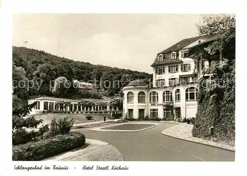 AK / Ansichtskarte Schlangenbad Taunus Hotel Staatliches Kurhaus Kat. Schlangenbad