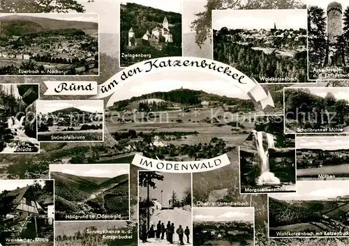 AK / Ansichtskarte Odenwald Eberbach Zwingenberg Waldkatzenbach Aussichtsturm Schanze