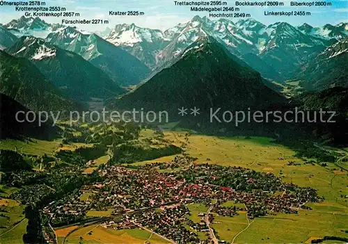 AK / Ansichtskarte Oberstdorf Hoehenluftkurort Alpenpanorama Fliegeraufnahme Kat. Oberstdorf