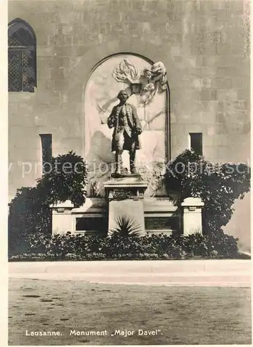 AK / Ansichtskarte Lausanne VD Monument Major Davel Kat. Lausanne