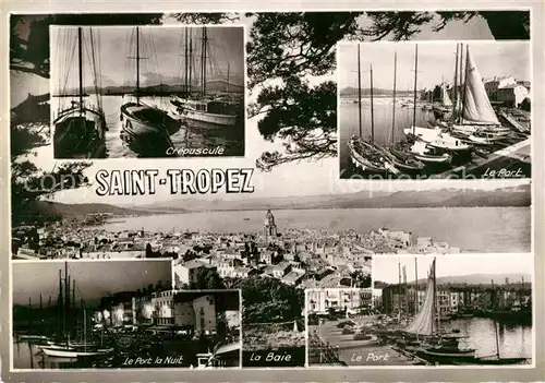 AK / Ansichtskarte Saint Tropez Var Crepuscule Hafen Port Nuit Baie Kat. Saint Tropez