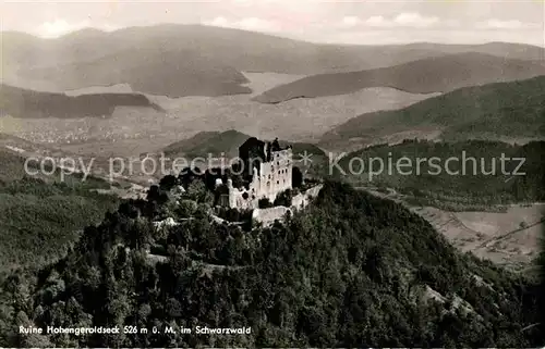 AK / Ansichtskarte Lahr Schwarzwald Fliegeraufnahme Ruine Hohen Geroldseck Kat. Lahr