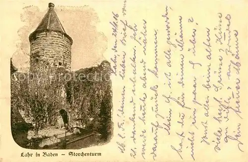 AK / Ansichtskarte Lahr Schwarzwald Storchenturm Kat. Lahr