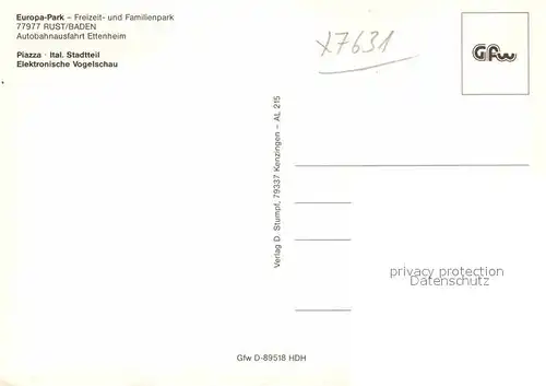 AK / Ansichtskarte Rust Ortenaukreis Europa Park  Kat. Rust