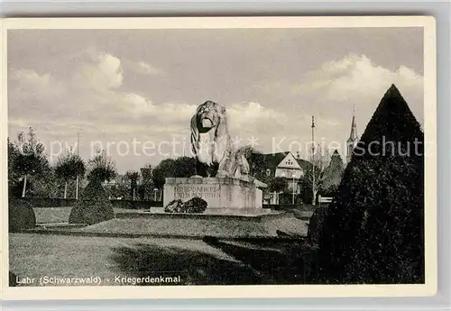 AK / Ansichtskarte Lahr Schwarzwald Kriegerdenkmal Kat. Lahr