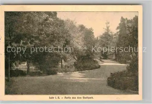 AK / Ansichtskarte Lahr Schwarzwald Stadtpark Kat. Lahr