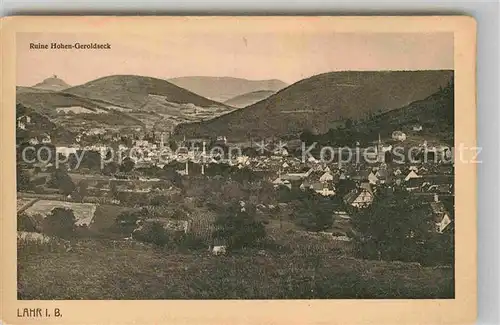 AK / Ansichtskarte Lahr Schwarzwald Panorama  Ruine Burg Hohengeroldseck   Kat. Lahr