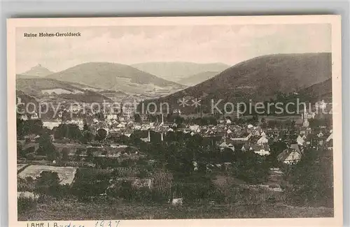 AK / Ansichtskarte Lahr Schwarzwald Panorama  Ruine Burg Hohengeroldseck   Kat. Lahr