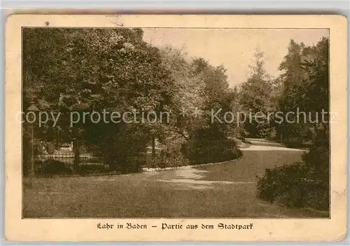 AK / Ansichtskarte Lahr Schwarzwald Stadtpark Kat. Lahr