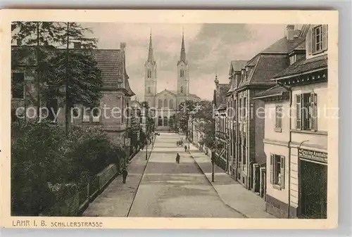 AK / Ansichtskarte Lahr Schwarzwald Schillerstrasse Kirche Kat. Lahr
