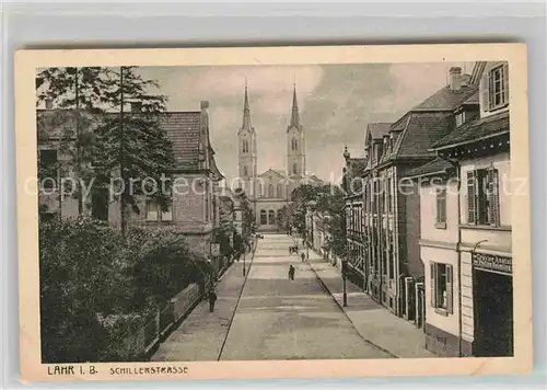 AK / Ansichtskarte Lahr Schwarzwald Schillerstrasse Kirche Kat. Lahr