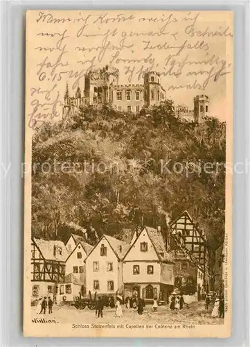 AK / Ansichtskarte Coblenz Koblenz Schloss Stolzenfels mit Capellen Kat. Koblenz Rhein