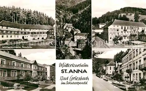 AK / Ansichtskarte Bad Griesbach Schwarzwald  Muetterkurheim Sankt Anna Kuranlage Kapelle  Kat. Bad Peterstal Griesbach
