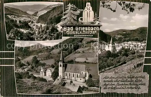 AK / Ansichtskarte Bad Griesbach Schwarzwald  Kirche Panorama  Kat. Bad Peterstal Griesbach