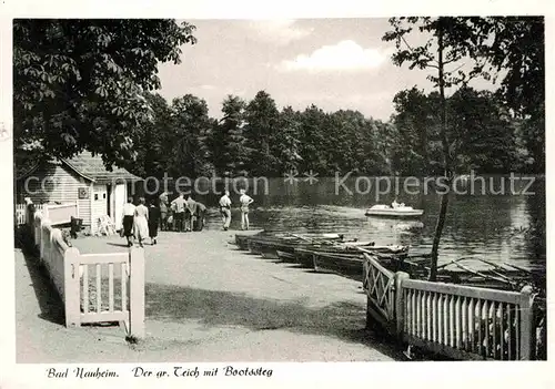 AK / Ansichtskarte Bad Nauheim Teich Bootssteg Kat. Bad Nauheim