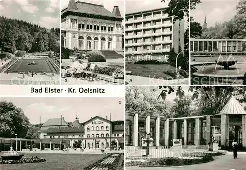 AK / Ansichtskarte Bad Elster Kurhaus Badeplatz Sanatorium Clara Zetkin Wandelhalle Kat. Bad Elster