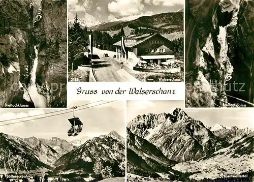 AK / Ansichtskarte Walserschanz Kleinwalsertal Breitachklamm Kleinwalsertal Soellereckbahn  Kat. 