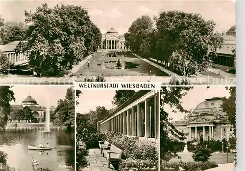 AK / Ansichtskarte Wiesbaden Kurhaus Kurpark Wandelhalle Kat. Wiesbaden