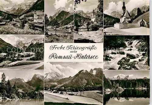 AK / Ansichtskarte Hintersee Berchtesgaden Ramsau Kirche Panoramen Kat. Berchtesgaden